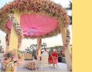 Circular Floral Dome Mandap - Udaipur Hotel, Villa & Resort